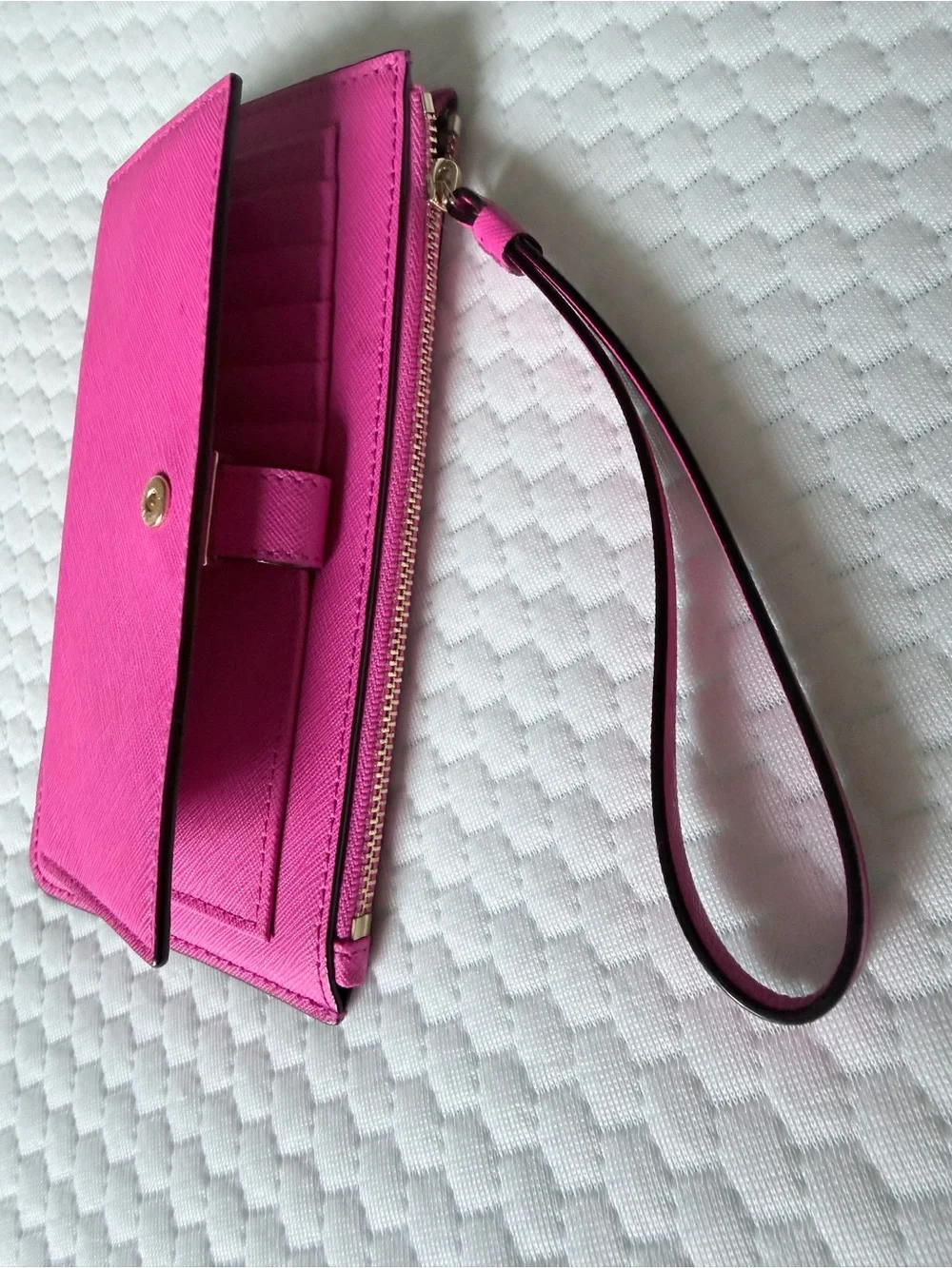 kate spade Hot Pink Leather Wristlet
